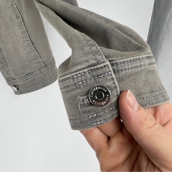 White House Black Market Gray Jean Jacket - Picture 7 of 8